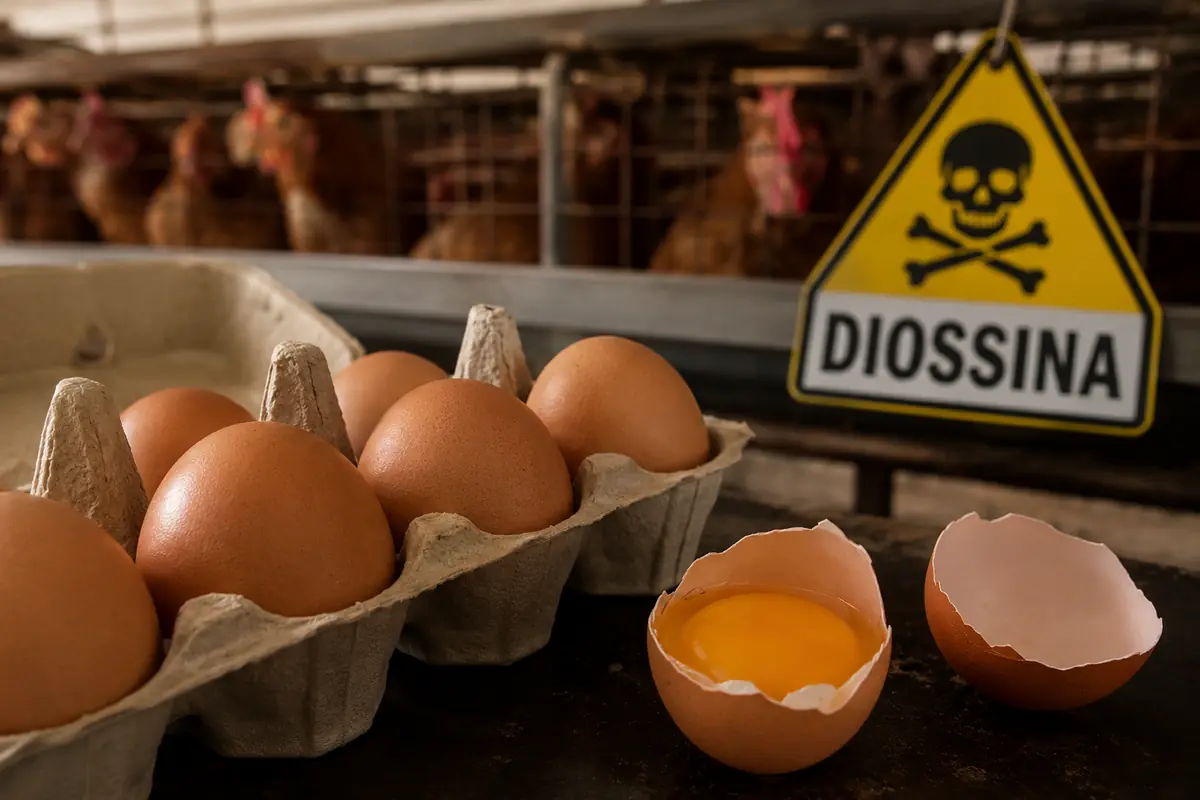 Uova e avvertimento di contaminazione