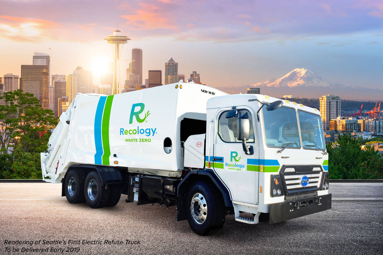 camion elettrici byd raccolta rifiuti seattle