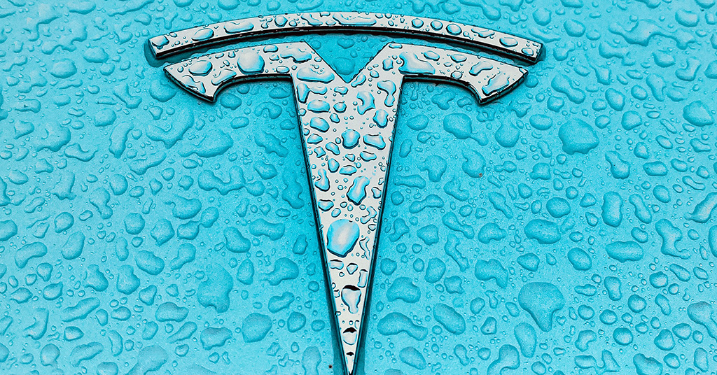 Tesla, logo blu