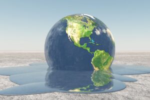 Immagine della Terra che si sta sciogliendo