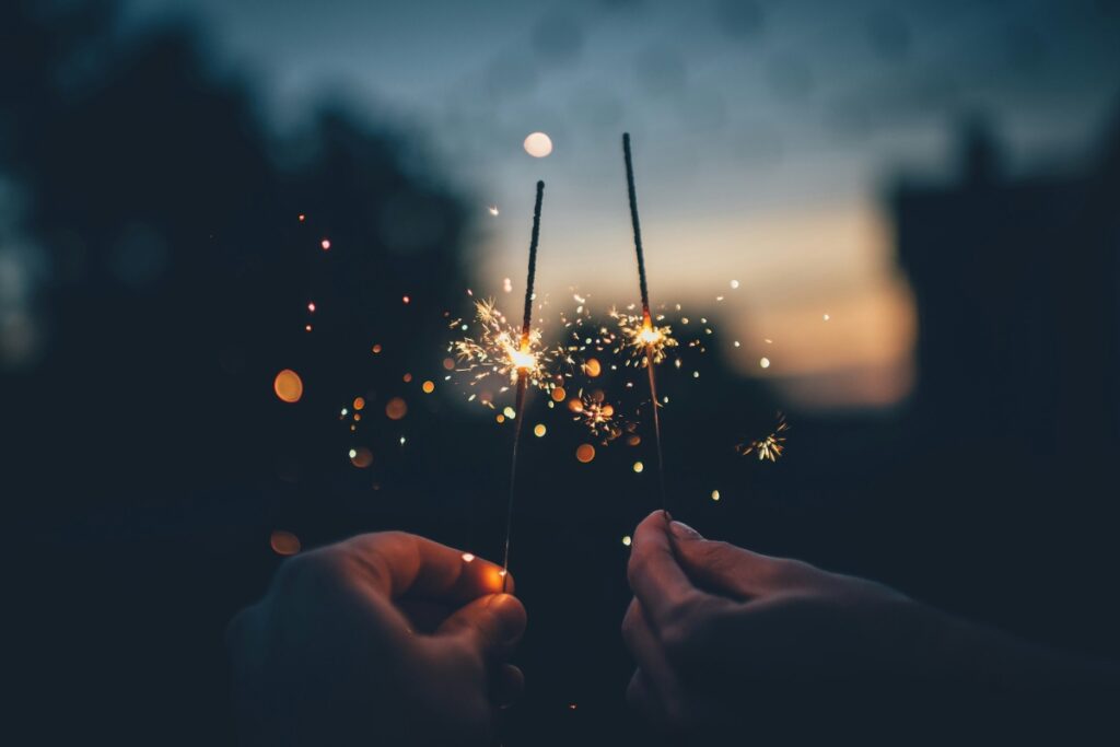 Scintille luminose o stelline di Capodanno