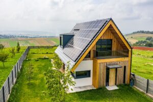 Abitazione in legno con impianto fotovoltaico