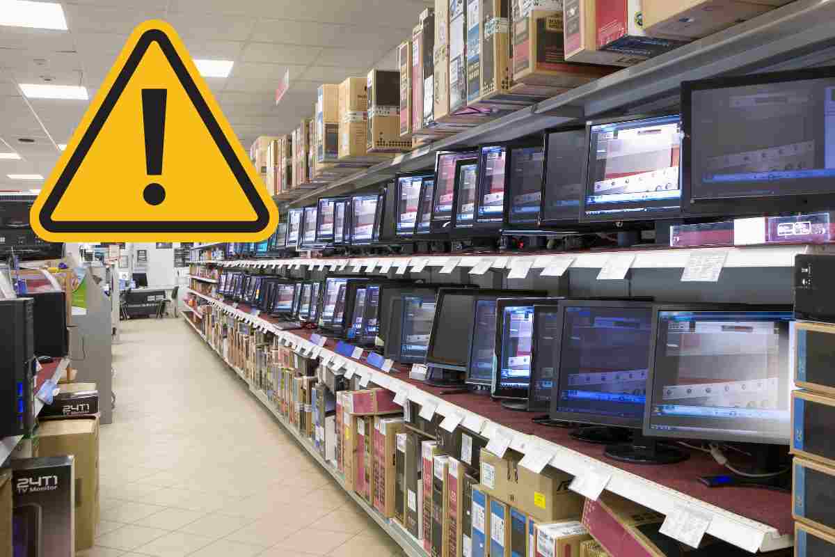 allerta chiusura negozio elettronica