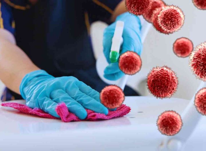 la pulizia accurata per eliminare germi e batteri