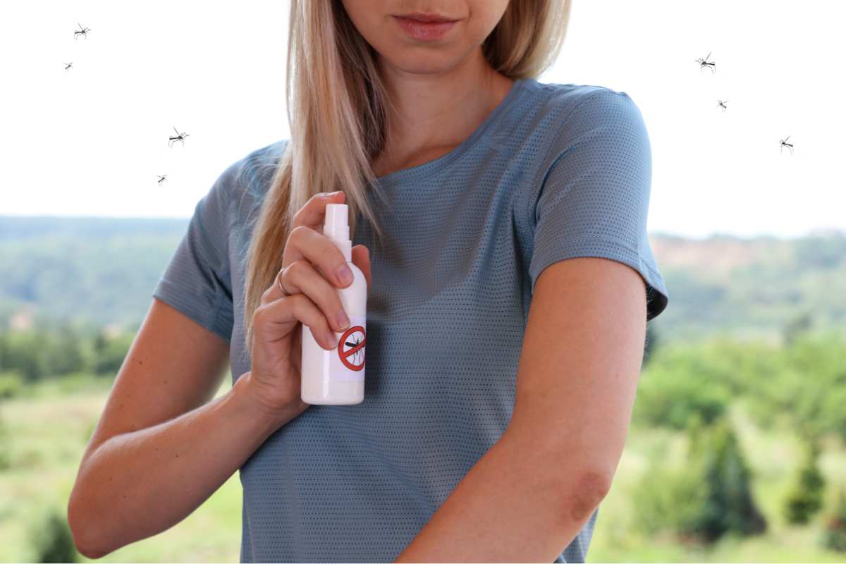 Donna repellente anti-zanzare