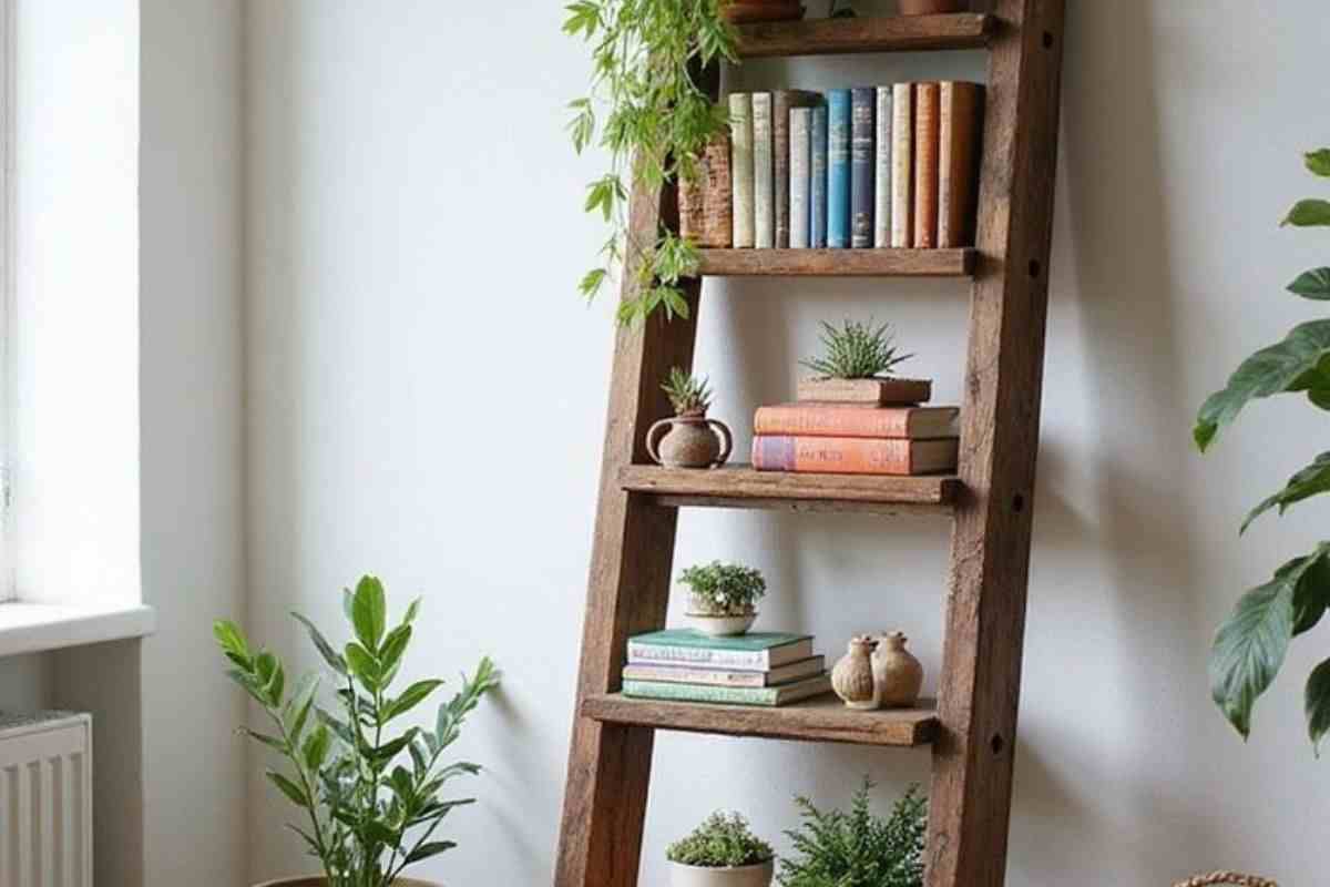 come trasformare una scala vecchia in una libreria