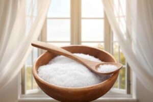 pulire tende con il sale