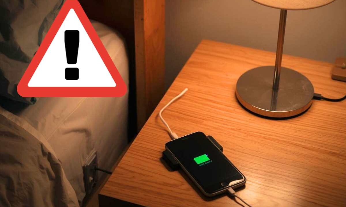 Non caricare mai il telefono accanto al letto