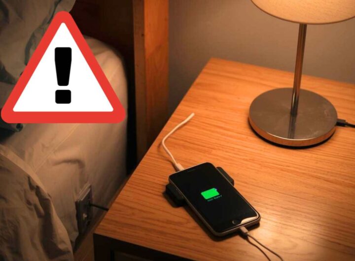 Non caricare mai il telefono accanto al letto