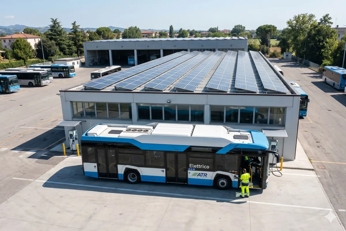 Autobus elettrici alimentati dal fotovoltaico