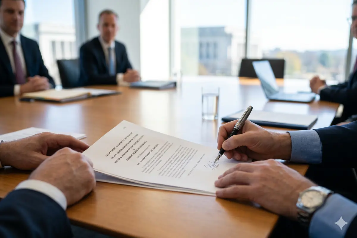 Firma contratto in contesto aziendale