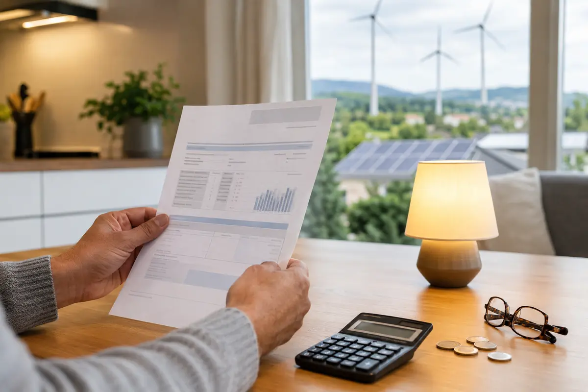 Ufficio domestico con vista sulle energie rinnovabili