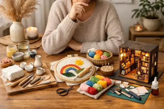 Argilla, punch needle o book nook? Guida pratica a scegliere l’attività creativa giusta in base a tempo, budget e temperamento