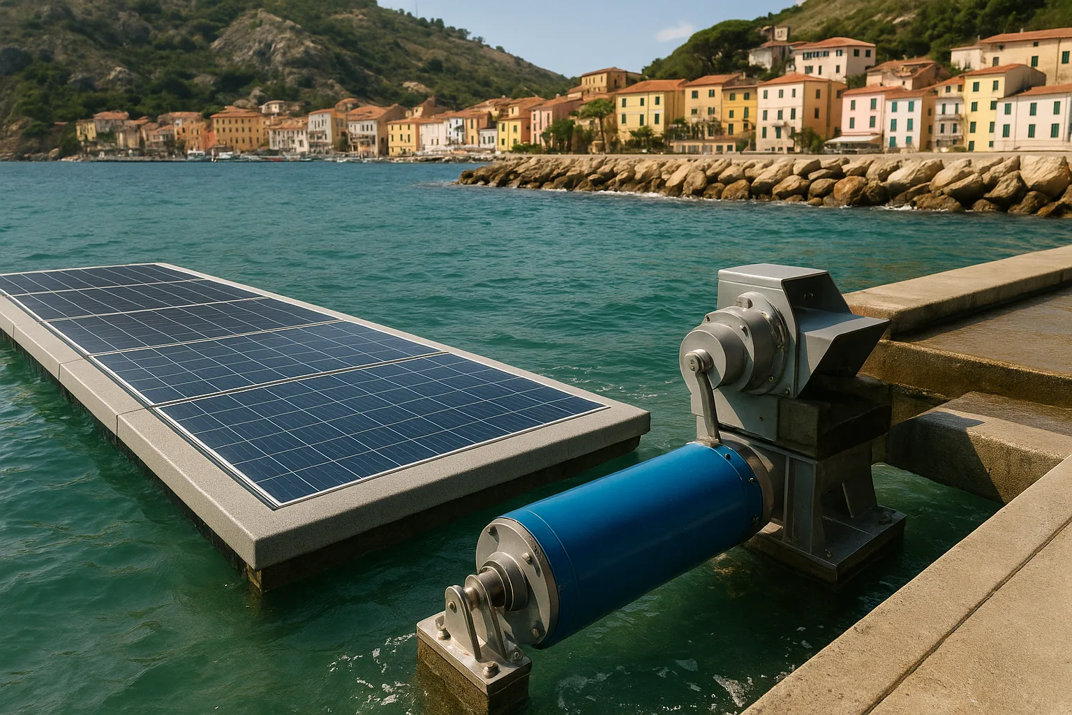 Pontile del Giglio: la prima infrastruttura italiana che produce energia dal sole e dalle onde (2)